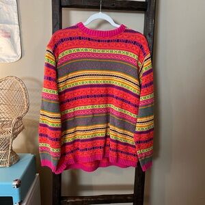 Liz&Co Colorful Vintage Sweater
